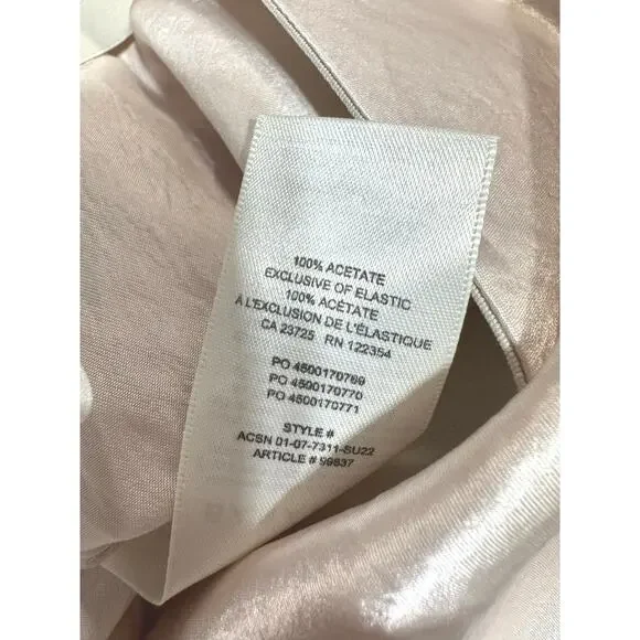 Aritzia Babaton Slip Satin Midi Skirt Size 4 in Denude Color NWOT - Picture 9 of 11